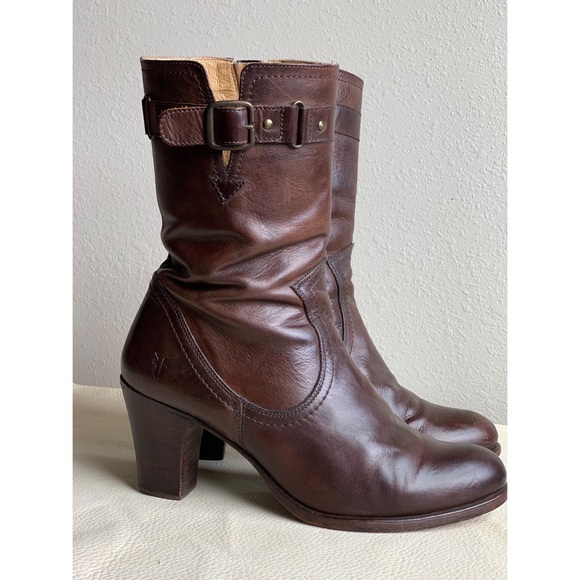 Frye Shoes - Frye Fiona Mid-Calf leather boot Size 7.5